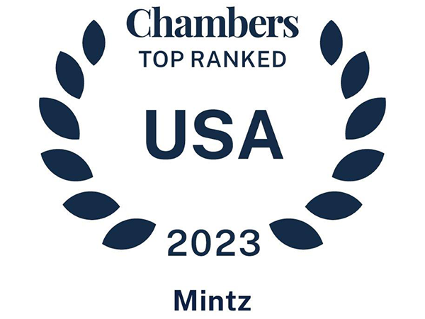 Chambers Top Ranked USA 2023 Mintz